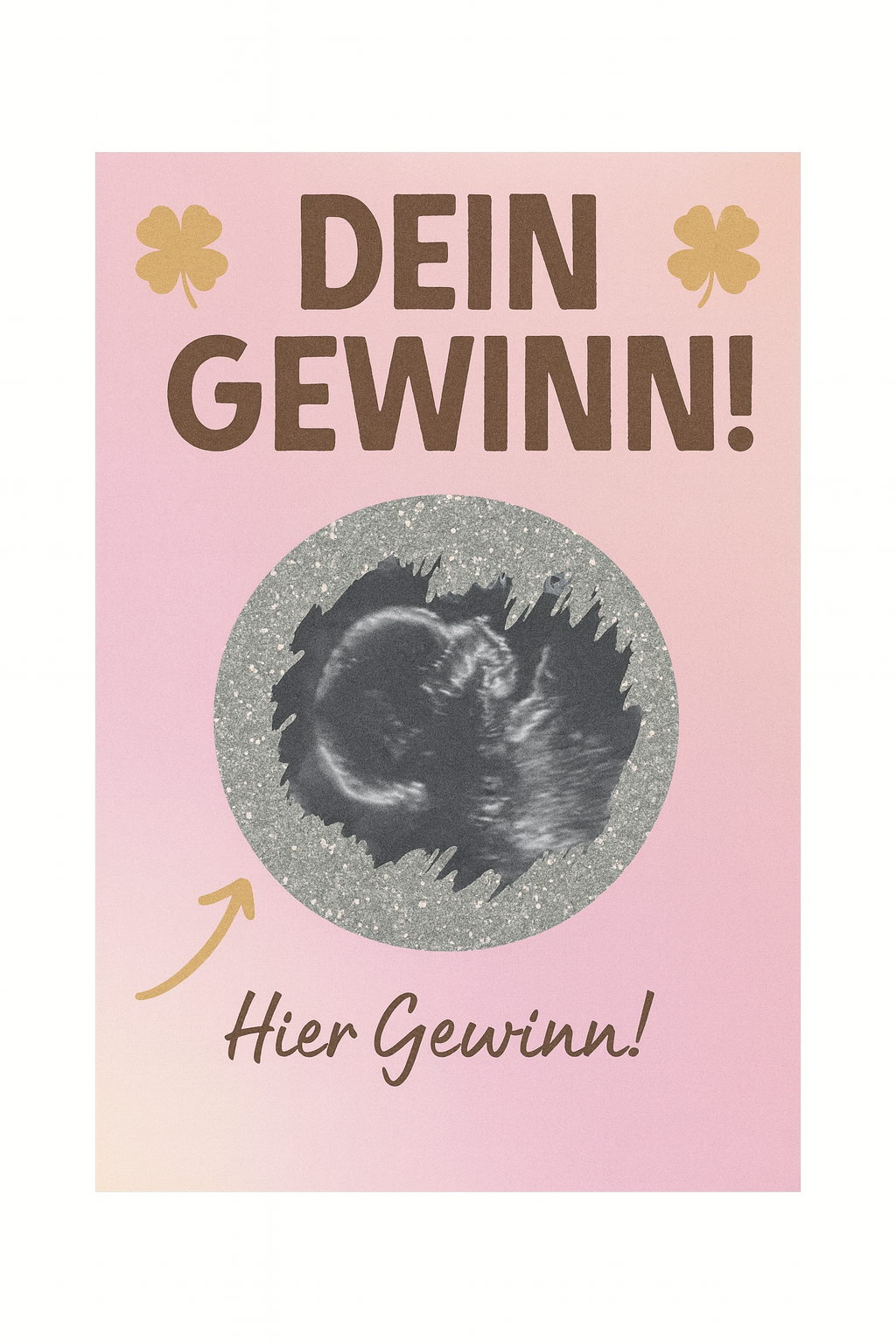 Schwangerschafts-Rubbelkarte â SchwangerschaftsÂ-Announcement mit Ultraschallfoto